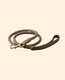 French-style elegant and minimalist leather woven vintage adjustable pet collar