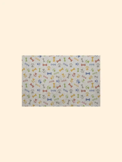 Cute Paw & Bone Pet Bed Mat